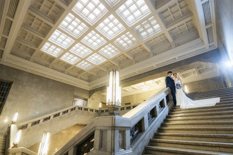 広い館内を写して