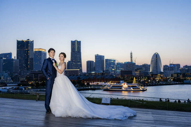 トワイライトショットを大桟橋で