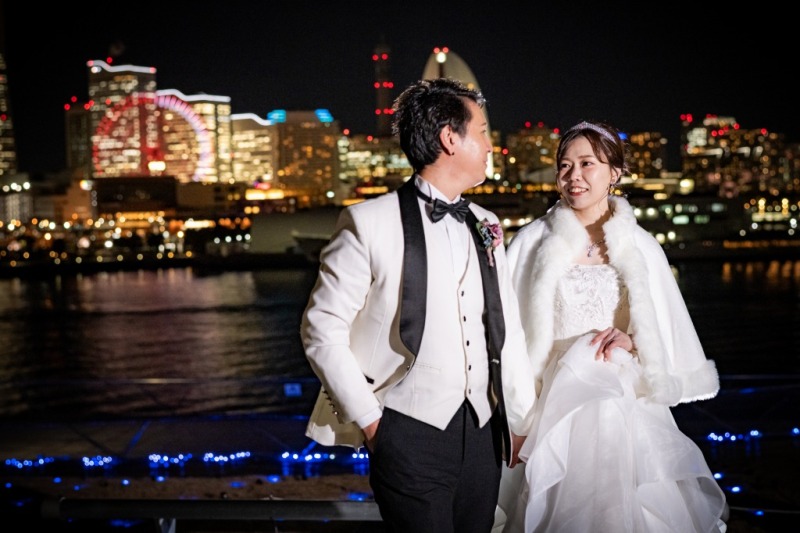 みなとみらいの夜景と共に