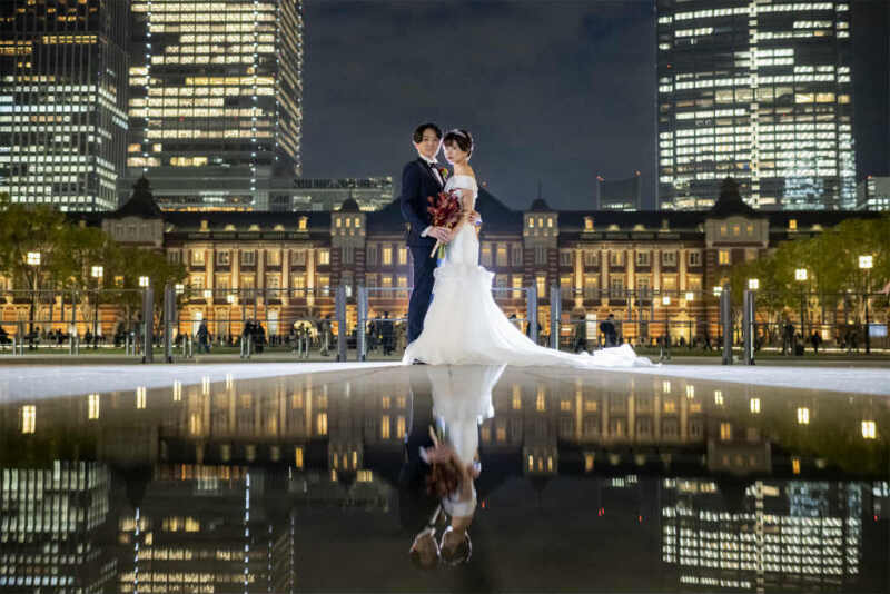 リフレクションショットで幻想的に