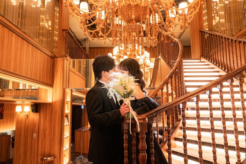 ブーケを使ってのショット！