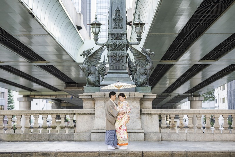 日本橋麒麟像前からはんなりスタート♪