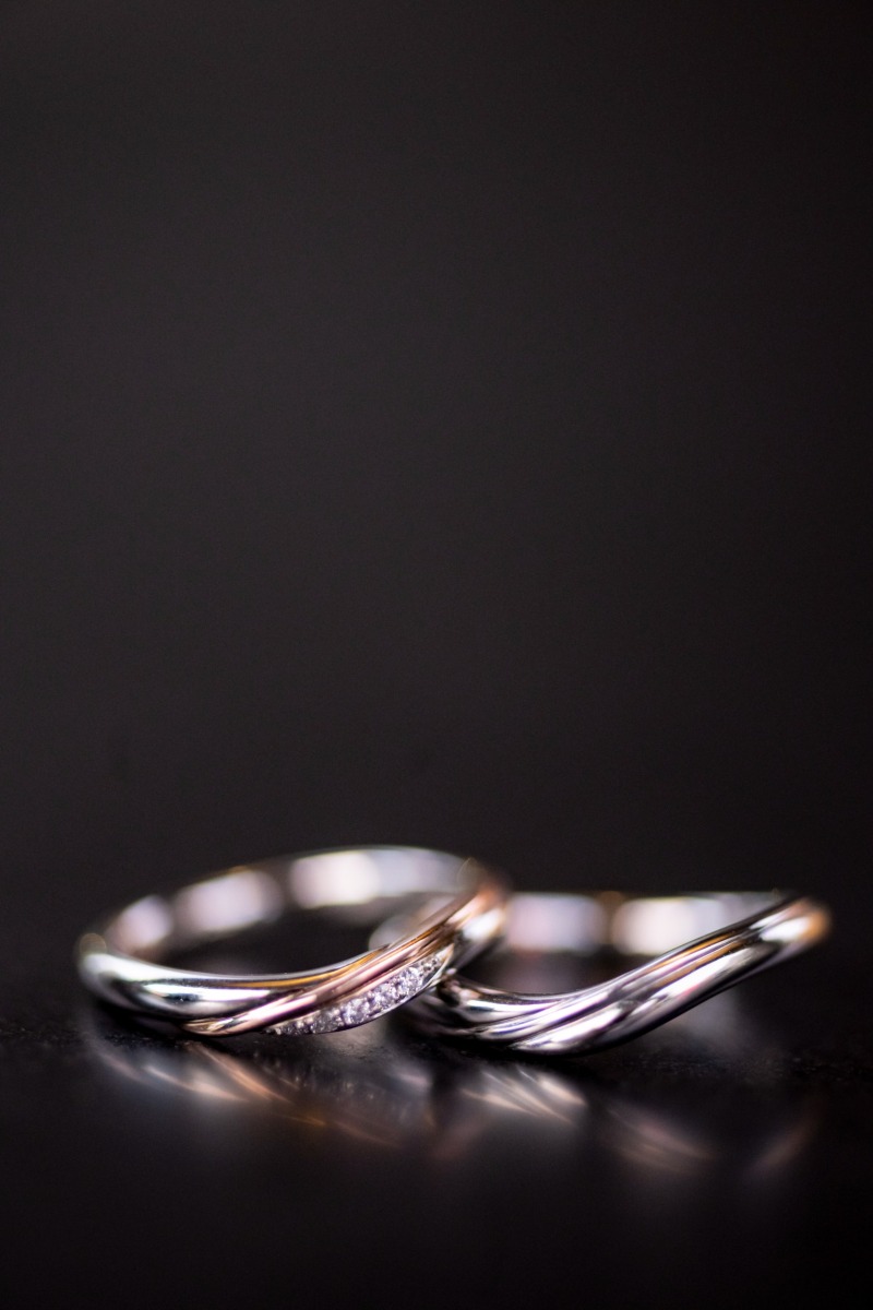 指輪の輝きをお小物ショットに