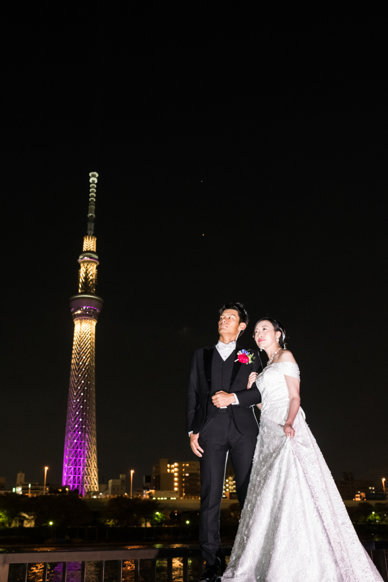 スカイツリーと３ショット☆