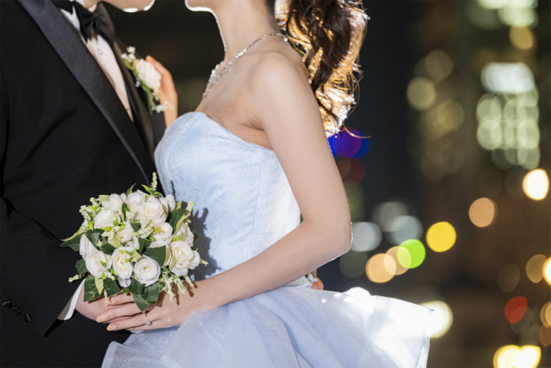 おふたりがお持ち込みなさった白いブーケ♡