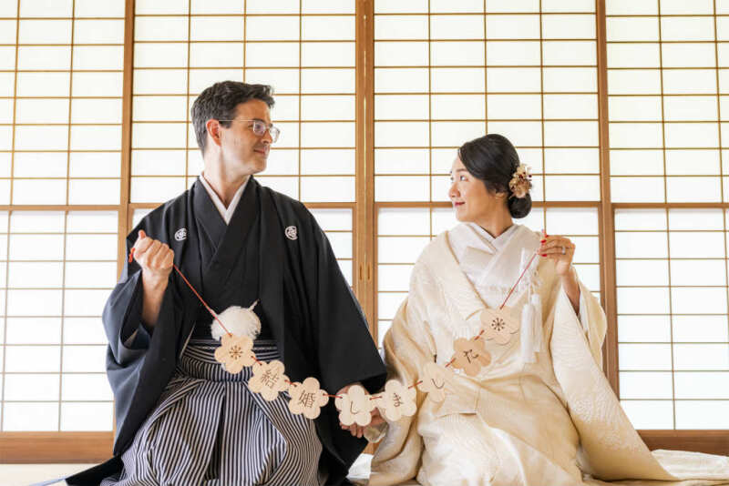 ガーランドでほっこり、座ったショット