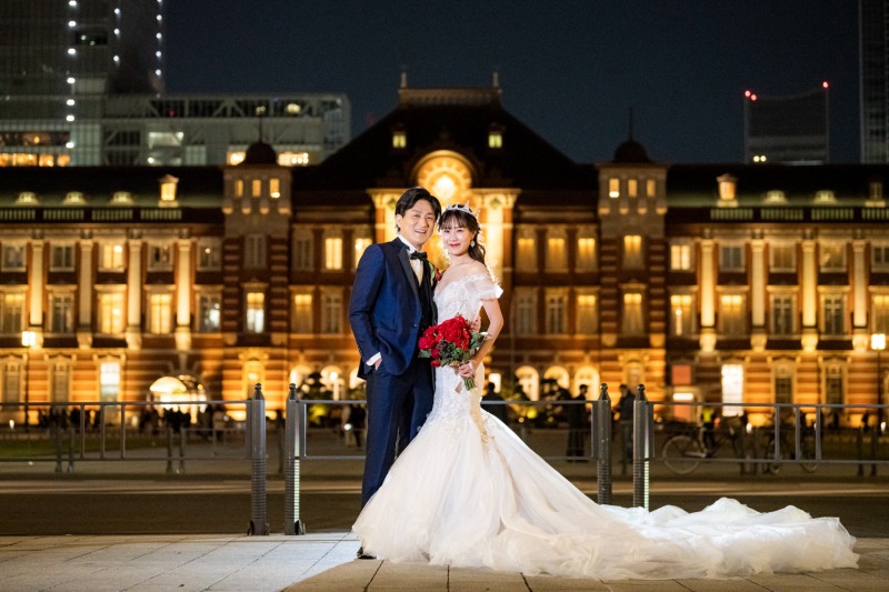 光舞い散る東京駅とイルミネーション☆