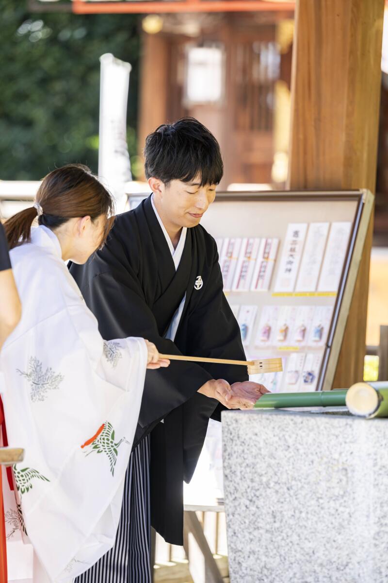 おふたりのスタートを願う千水の儀