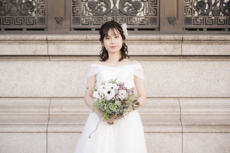 明るい時間帯はハーフアップ♡