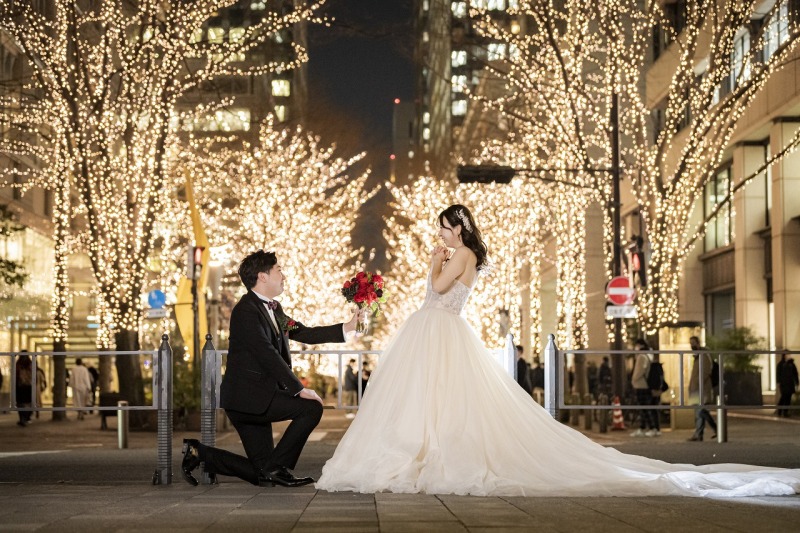 イルミネーションとプロポーズショット☆