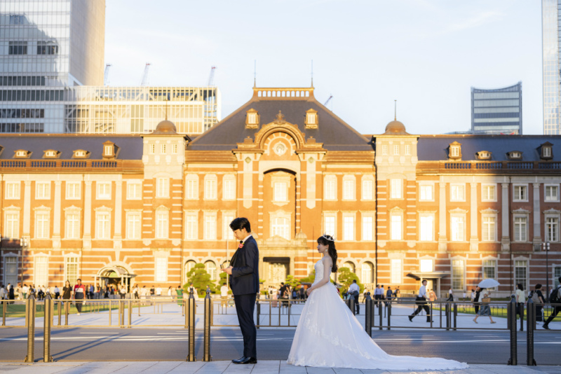 東京駅舎前で part1