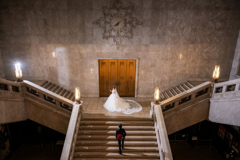 国立博物館の館内を使ったショット