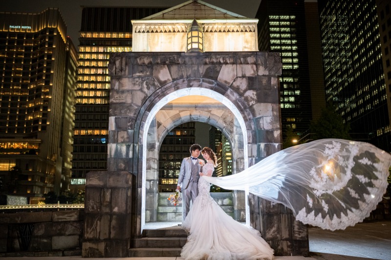 東京駅周辺での後撮り撮影を日の入りから夜景まで♪