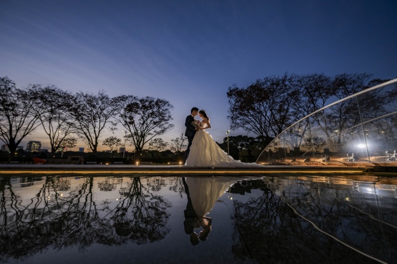 水面にうつるおふたり...♡