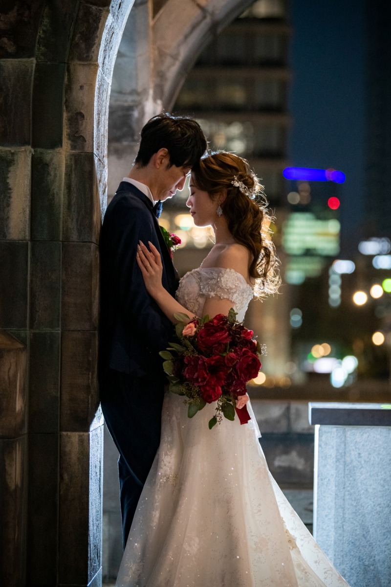 寄り添うおふたりの静かな一枚