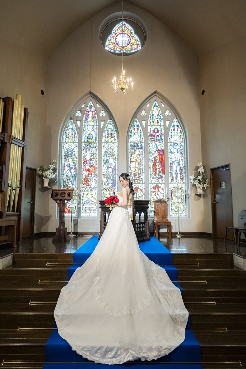 チャペルで階段ショット！