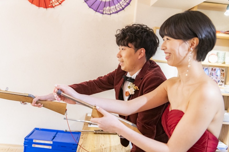 射的ではじける弾と笑顔☆