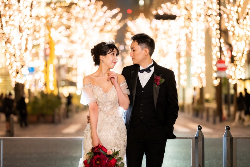 イルミネーションと一緒に