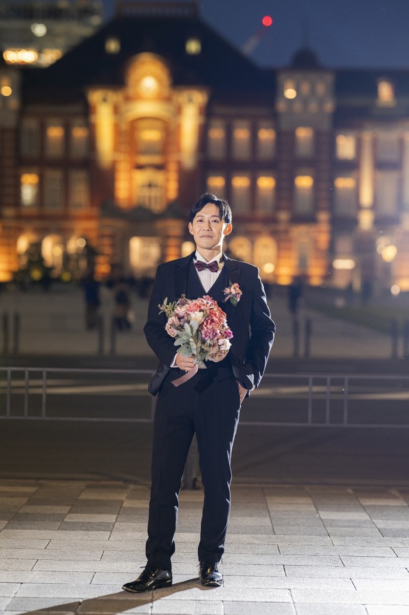 ご新郎様のクールなソロショット