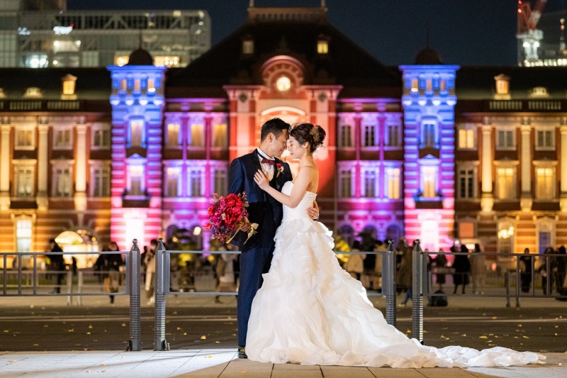 駅舎前ショット