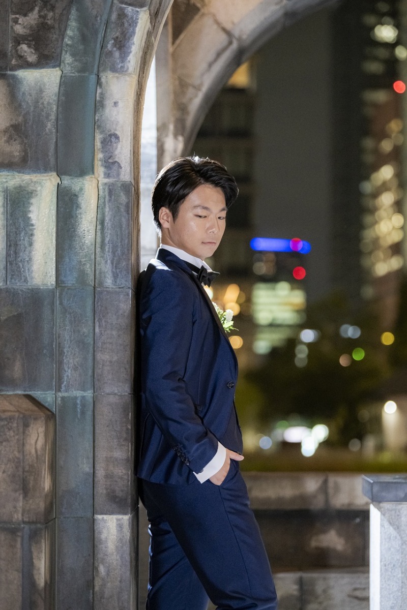 ご新郎様のクールなワンショット!