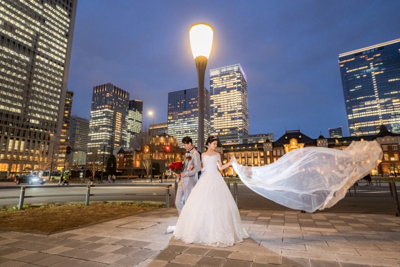 東京駅とベールショット