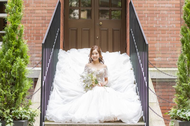 ご新婦様ソロのお座りショット♪