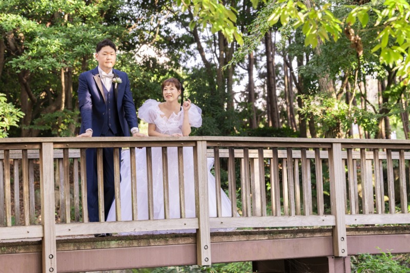 橋の上で楽し気に☆