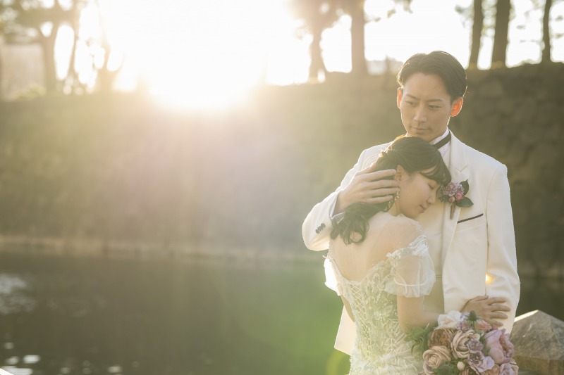 西日に照らされながら♪