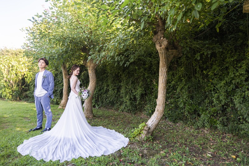 崖だけじゃない、緑も生かしたショットを