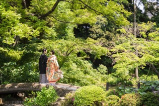 24to wedding_和装庭園