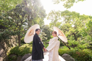 24to wedding_和装庭園