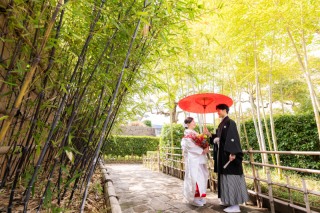 24to wedding_和装庭園