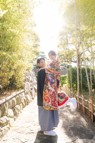 24to wedding_和装庭園