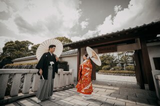 24to wedding_和装庭園