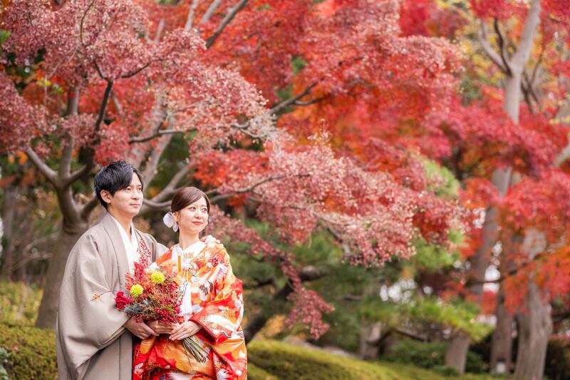 24to wedding_和装庭園