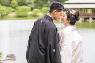 24to wedding_和装庭園