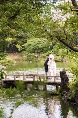 24to wedding_和装庭園