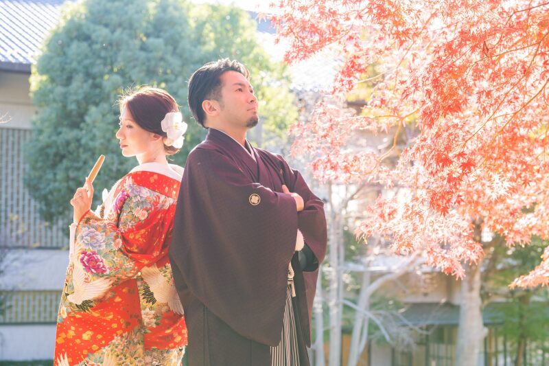 【伝統的な和装撮影】スタジオ・庭園でも撮影できる孔雀プラン★