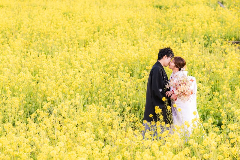 【2月25日～3月3日撮影限定！】河津桜との前撮りが叶う洋装プラン