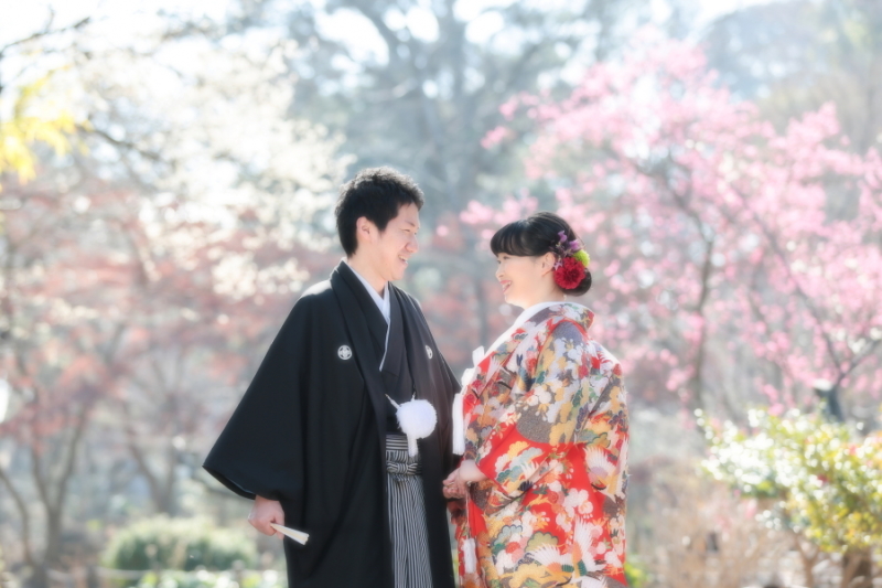 梅の花咲く 撮影日 21年2月13日 三溪園 Wedding Story 横濱山手館 神奈川県でフォトウェディング探すならphotorait