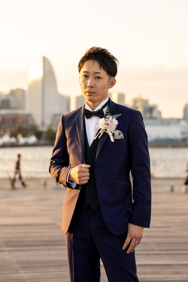 ネイビーのタキシード