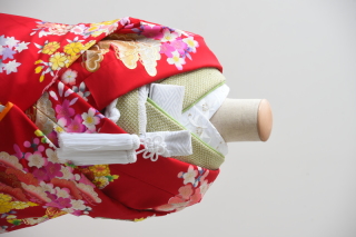 BRW（掛下：緑）半衿（百合）