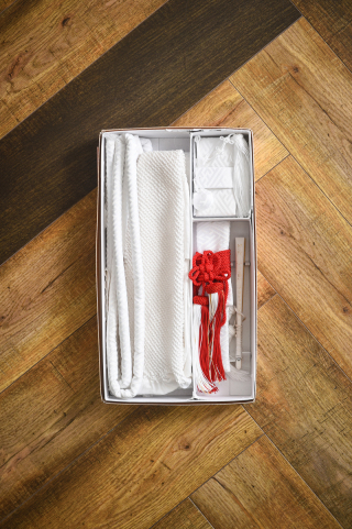 花嫁５点セット【白：赤房】