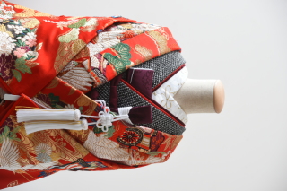 赤黒（掛下：黒）（半衿：梅）紫スタイル