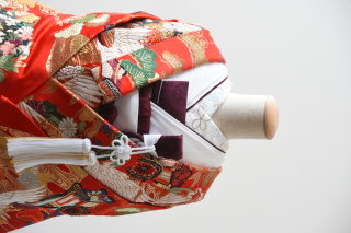 赤黒（掛下：白）（半衿：梅）紫スタイル