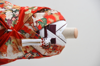 赤黒（掛下：白）（半衿：百合）紫スタイル