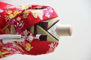 BRW（掛下：緑）半衿（梅）紫スタイル