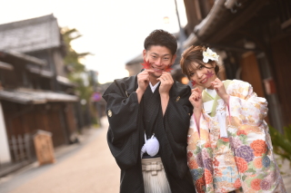  【和装１点】スタジオ→ロケーション〜autumn leaves CHEEKS〜