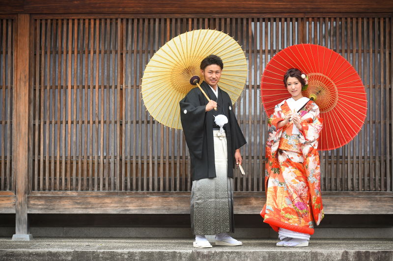番傘と2人・・・